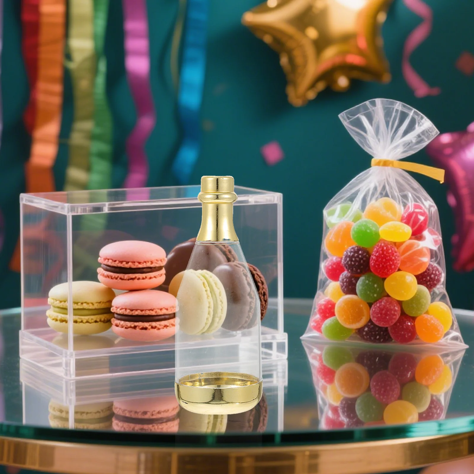 

24pcs Candy Containers Bottle Shaped Wedding Party Favors Decorative Mini Bottles Bulk Reusable Bridal Shower Bachelorette Baby