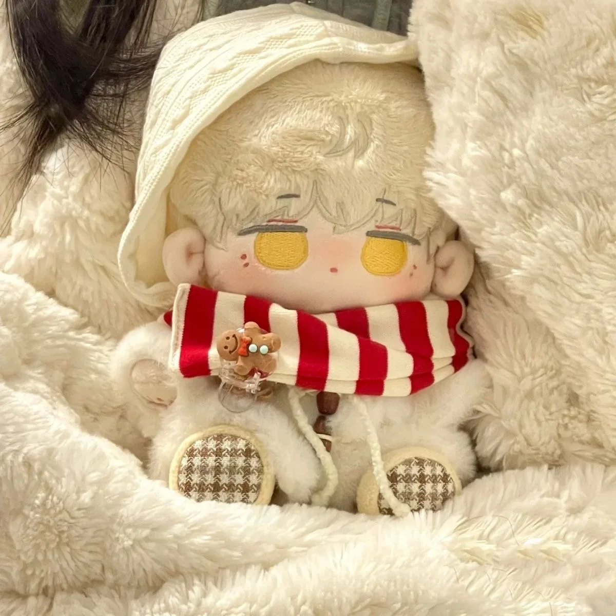 Cute 10/20cm Cotton Doll Clothes Christmas Gingerbread Rabbit Cape Scarf Clothing Outfit Cosplay Dress Up Clothes