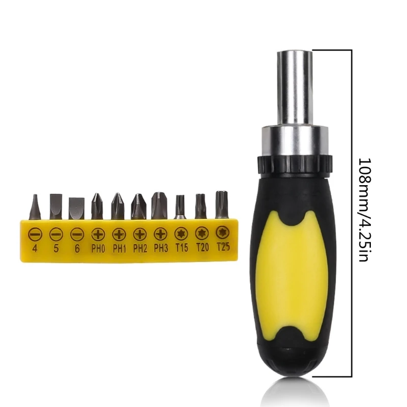 Set Obeng Ratchet Presisi Shank Adaptor 1/4 Inci untuk Pengiriman Drop Bel Pintu