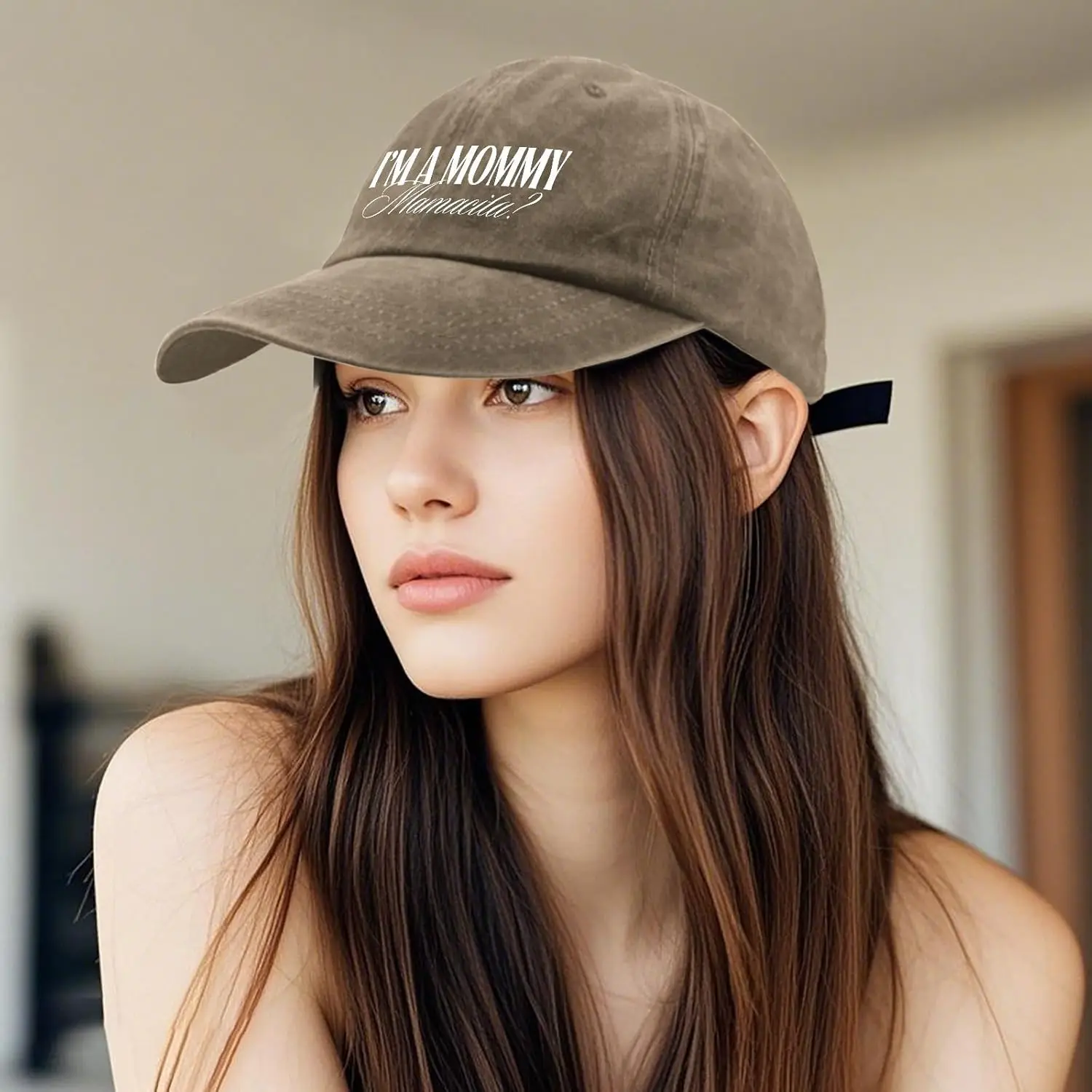 I'm A Mommy Mamacita Sombreros para hombres Gorra de béisbol desgastada lavada fresca