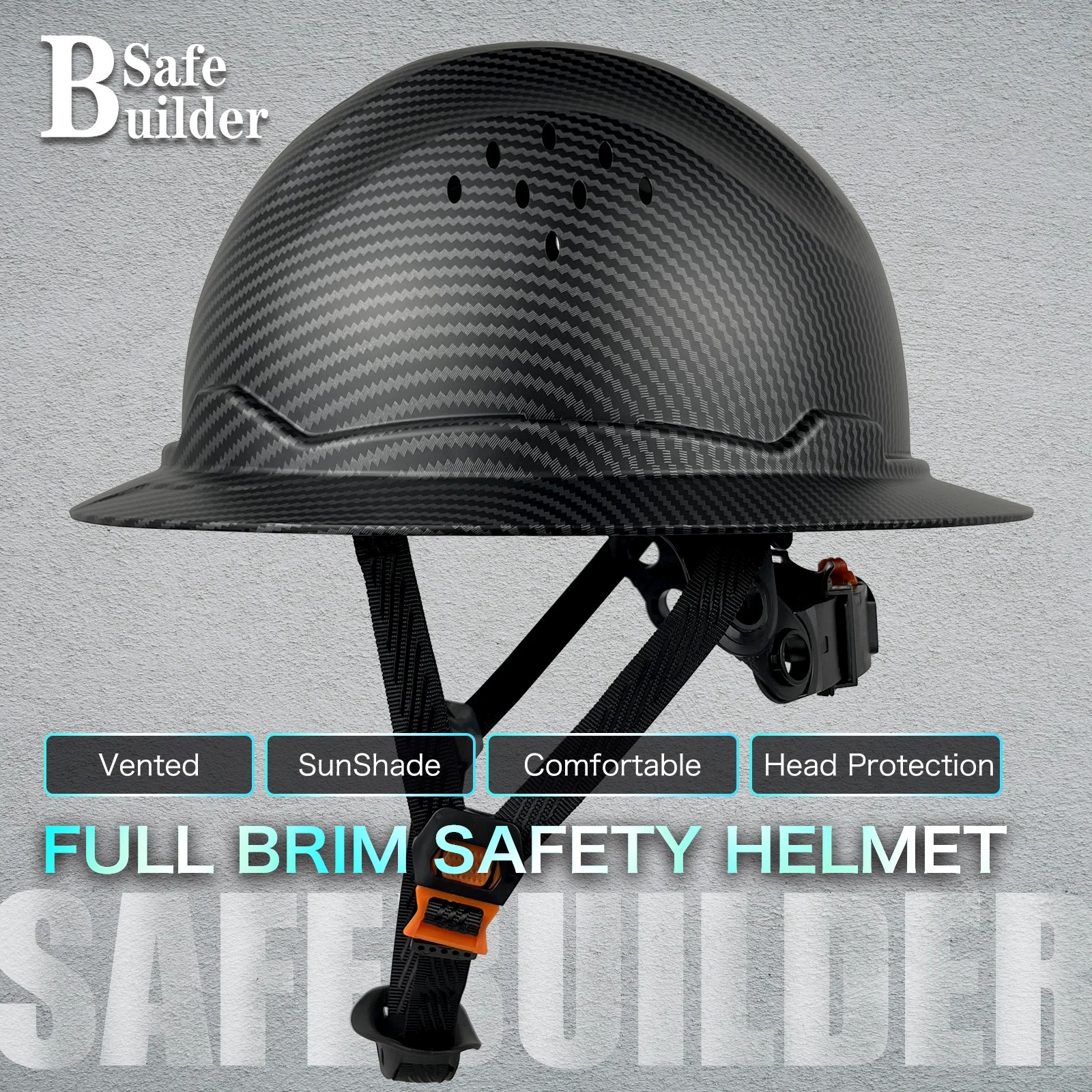 New Type Full Brim Hard Hat For Engineer Industrial Construction Safety Helmet Hard Hat Suspension HDPE 6 Point Adjustable