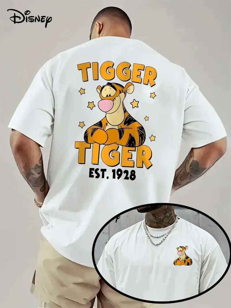 تي شيرت ديزني تيجو ريترو - تصميم ريترو 1928 للجنسين، مع طباعة تيجو على توب رياضي كاجوال مريح من القطن الخالص