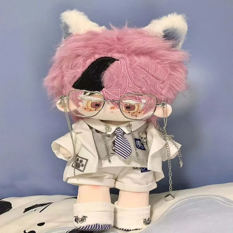 20cm Plush Toy Doll Clothing Aristocratic Suit Professional Suit Glasses Shoes Set School Season Baby Boy Girl Birthday Gift