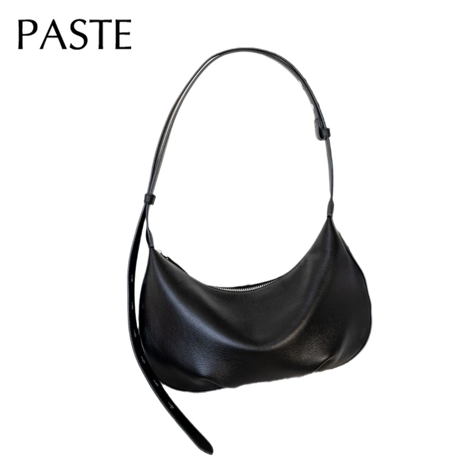 Vintage Natural Cowhide Leather Women Shoulder Bag Soft Simple Calf Leather Female Hobo Multiple Compartments Handbag Kakhi