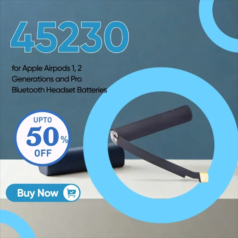 

45230 Replacement Battery for Apple Airpods 1, 2 Generations and Pro Bluetooth Headset Batteries