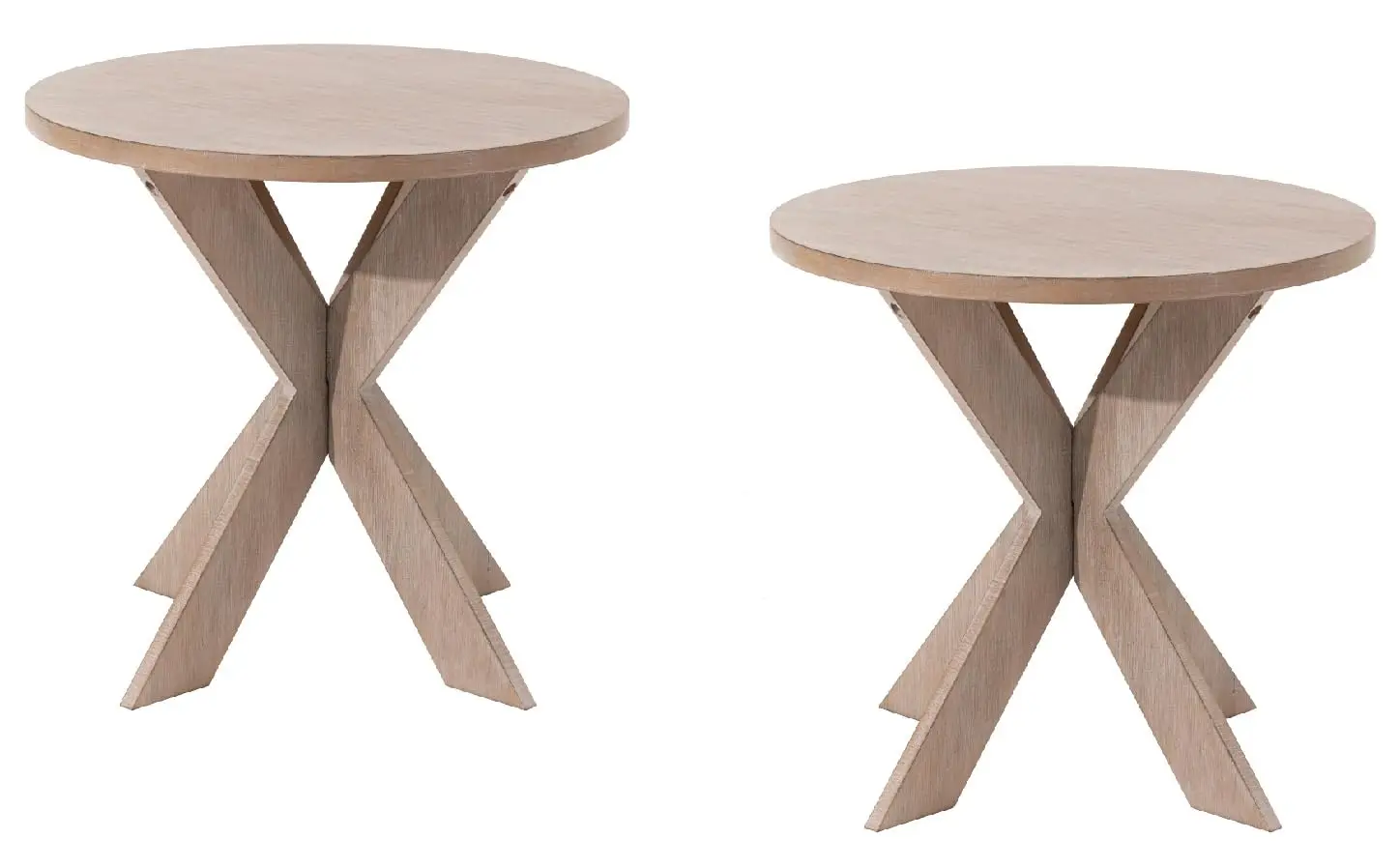 Set of 2 Farmhouse Cross Leg end Table, French Country Accent Side Table for Family, Dinning or Living Room, Small, Customized