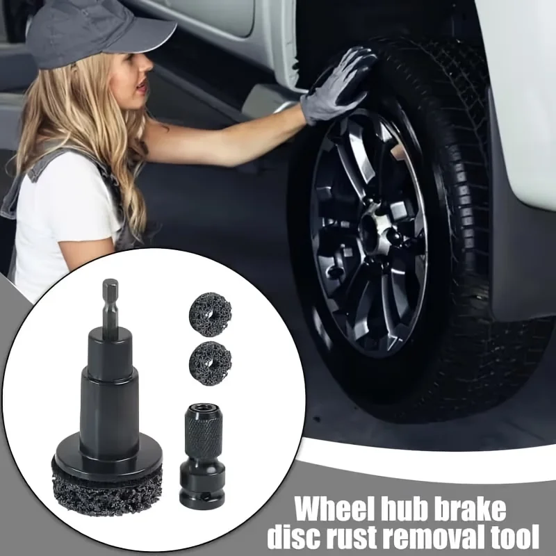 1 set Rust Removal Tools for Car Hub, Bearing, Polishing Wheels & Brake Discs, Battery-Free, Durable Metal Construction