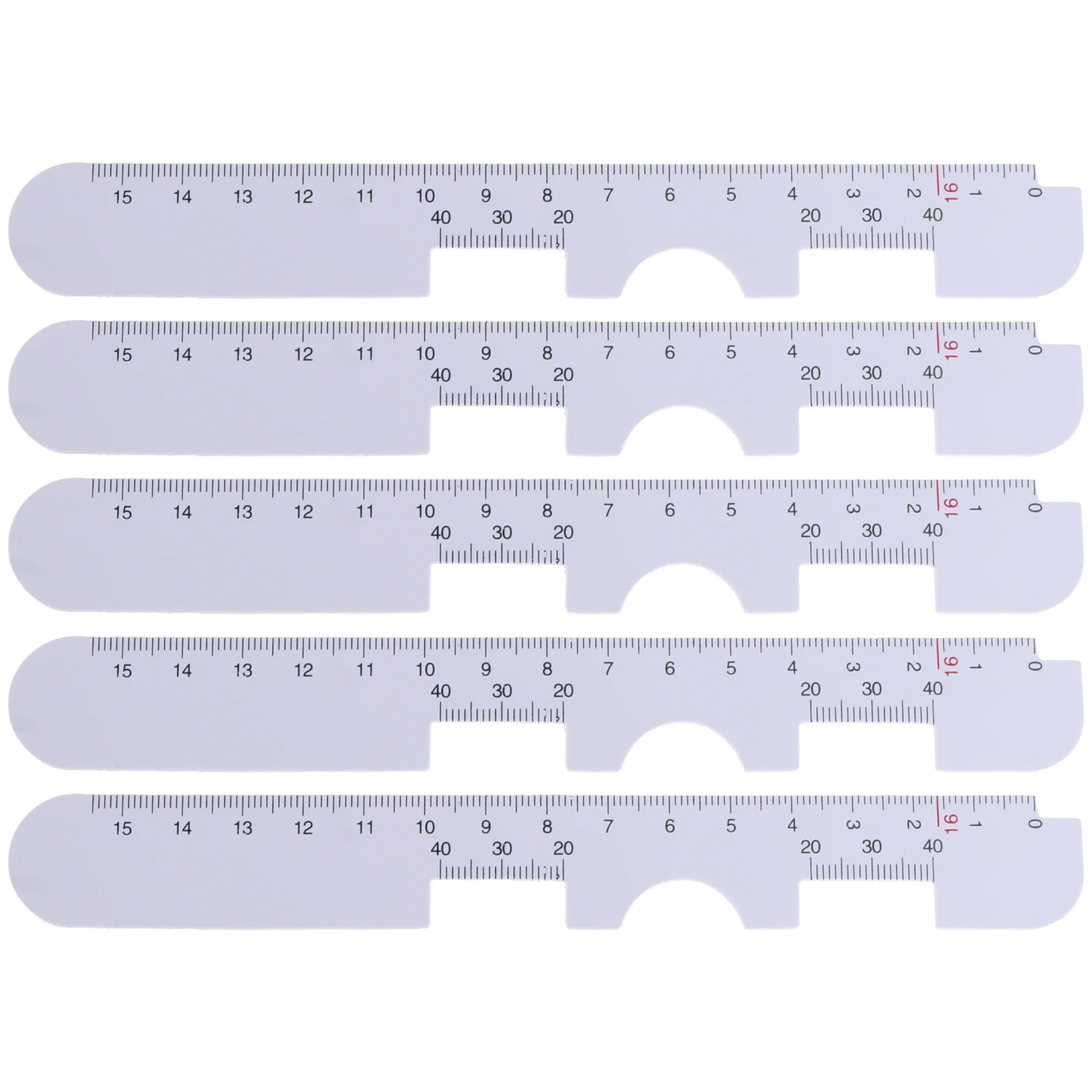 5 pezzi di plastica ottica PD righello misuratore di distanza della pupilla occhio strumento oftalmico righello occhiali accessori distanza della pupilla righello