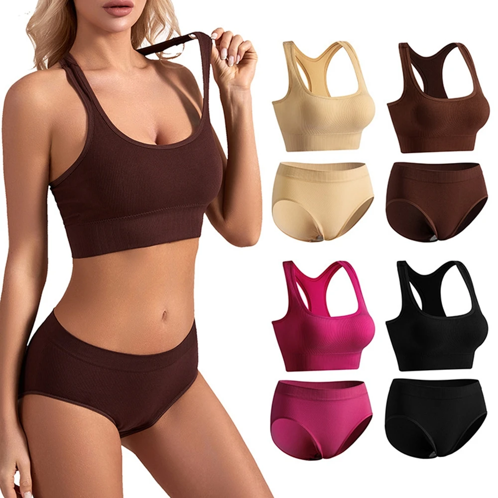 

Комплект из двух предметов, однотонное женское Спортивное нижнее белье, женские дышащие Бесшовные бюстгальтеры для фитнеса
