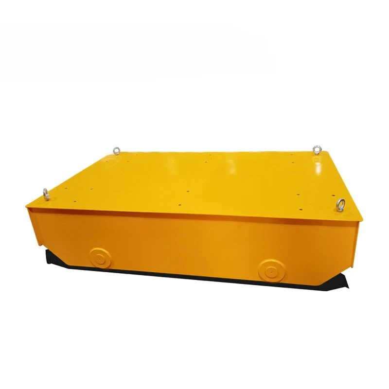 Trackless battery electric flat car, flat car steel chartered car, trackless electric flat car