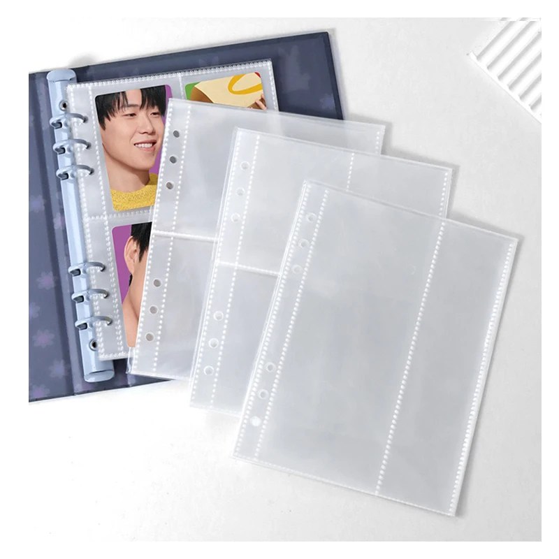 A5 Binder 3 6 7 Ring Pockets Sleeves Clear Matte Kpop Photocard Holder Photo Album Refill Pages Idol Photo Cards Protector Sheet