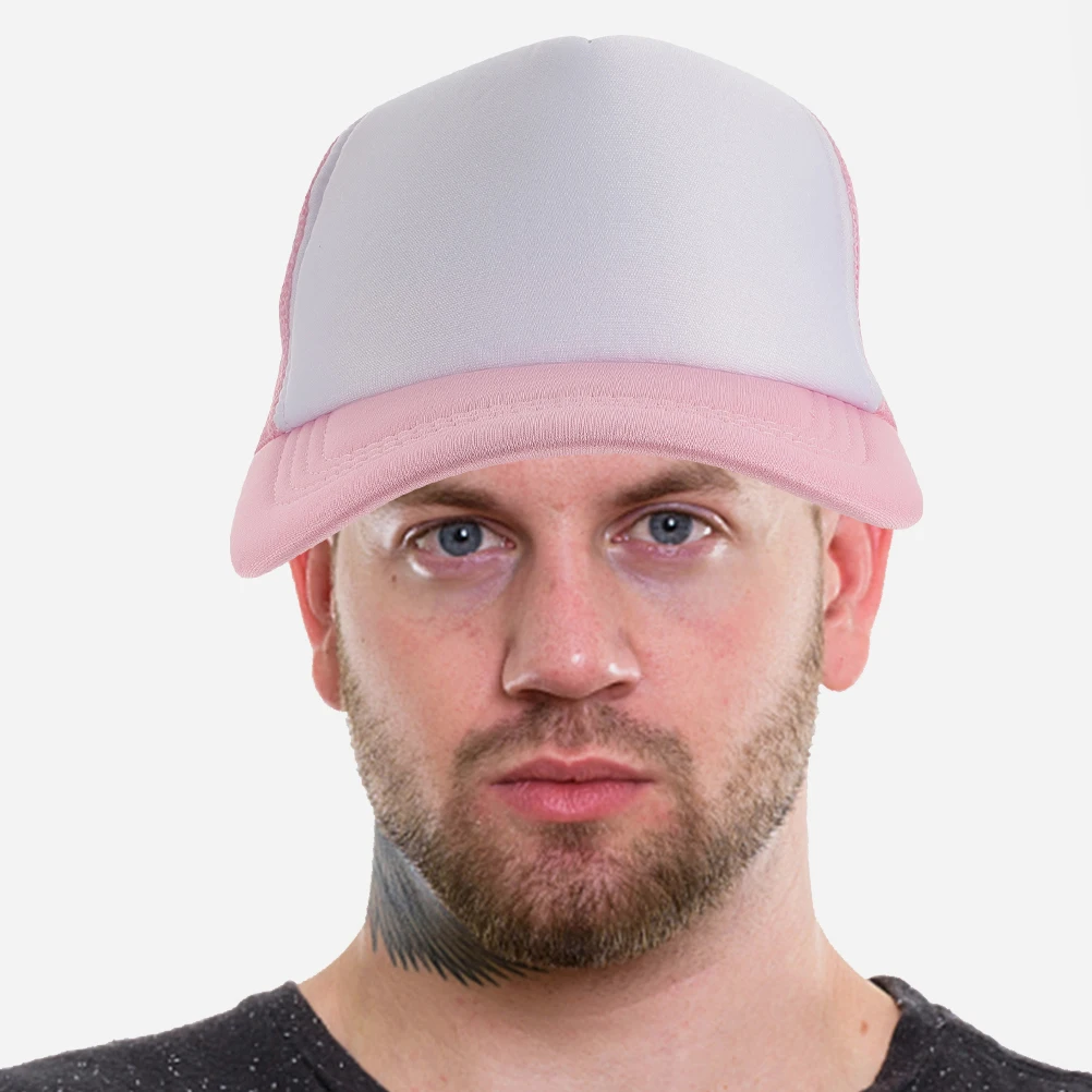 

5pcs Mesh Baseball Cap Sublimation Hats Bulk DIY Blank Heat Transfer Polyester Lightweight Fits Most Men Women Outdoor Fishing