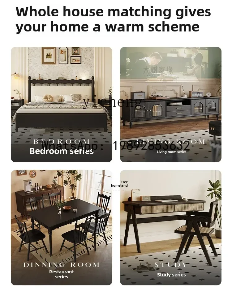 AA  retro dresser storage cabinet integrated bedroom medieval makeup cabinet black storage makeup table