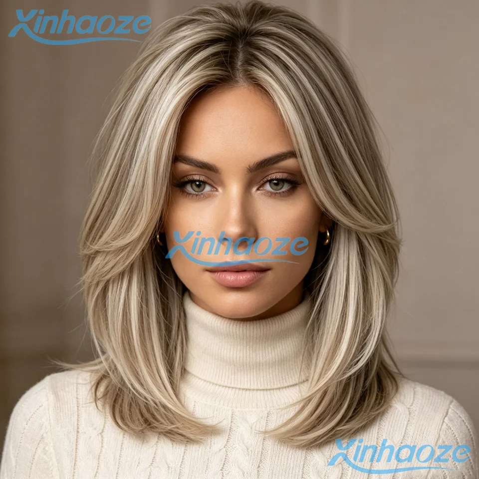 Ash Blonde Brown Highlight Balayage Human Hair Short Bob Wigs Pre Plucked 4x4 Lace Closure Wigs Pre Plucked Brazilian 13x4 Wigs