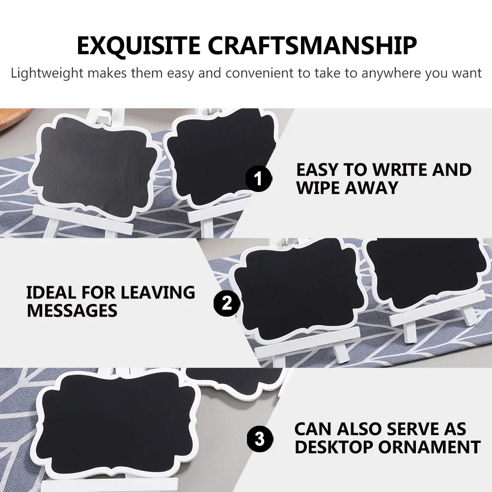 9pcs 12 Mini Chalkboard Signs Lightweight Wood Chalkboards Erasable Message Boards Party Weddings HomeDecoration PVC