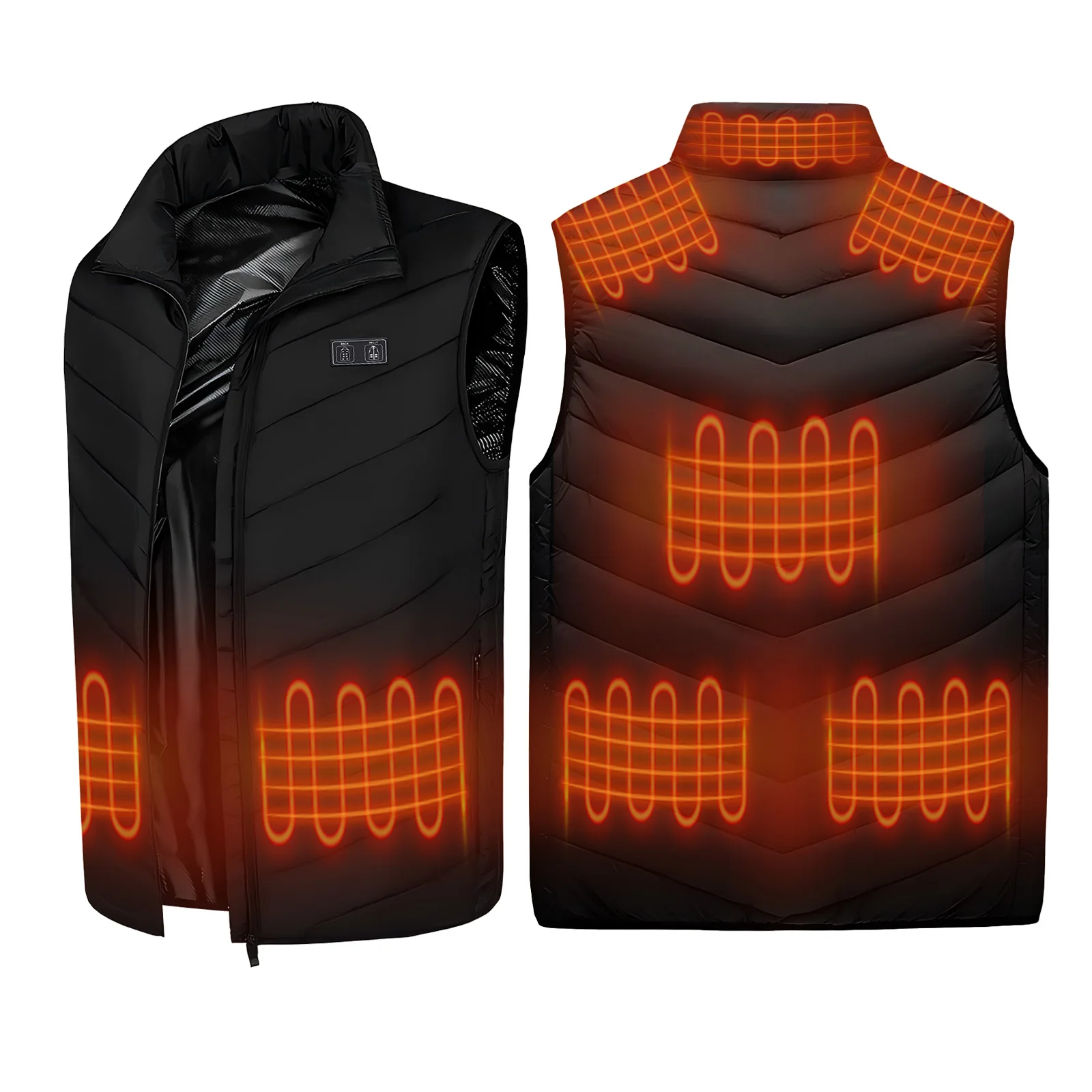 

Womens Heated Vest 5 in 1 Smart Controller Lights-out Design, Electric Heated Jackets (Battery Pack Not Included)