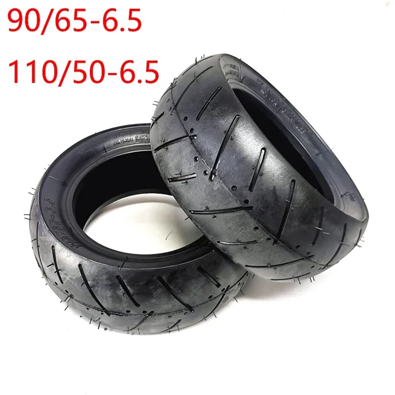 

11 Inch 90/65-6.5 Front Vacuum Tire 110/50-6.5 Rear Thickened Tubeless Tyre for Mini Motorcycle 47-49cc Pocket Dilt Pit Bike