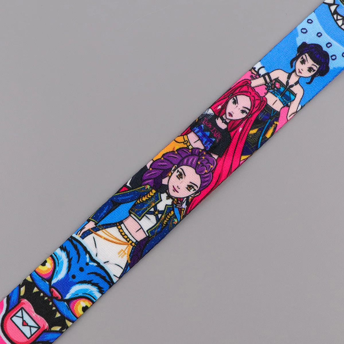 KPop Demon Hunters Cartoon-Lanyard mit Ausweishalter, Schlüssel-Umhängeband, cooles Zubehör, Geschenke für Fans, Studenten