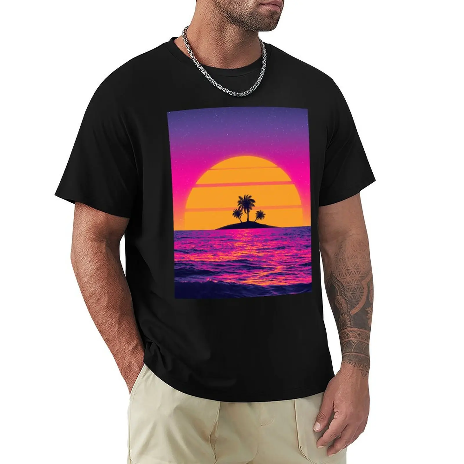 

80s Retrowave sunset T-Shirt graphic t shirt vintage summer shirt vintage t shirt men