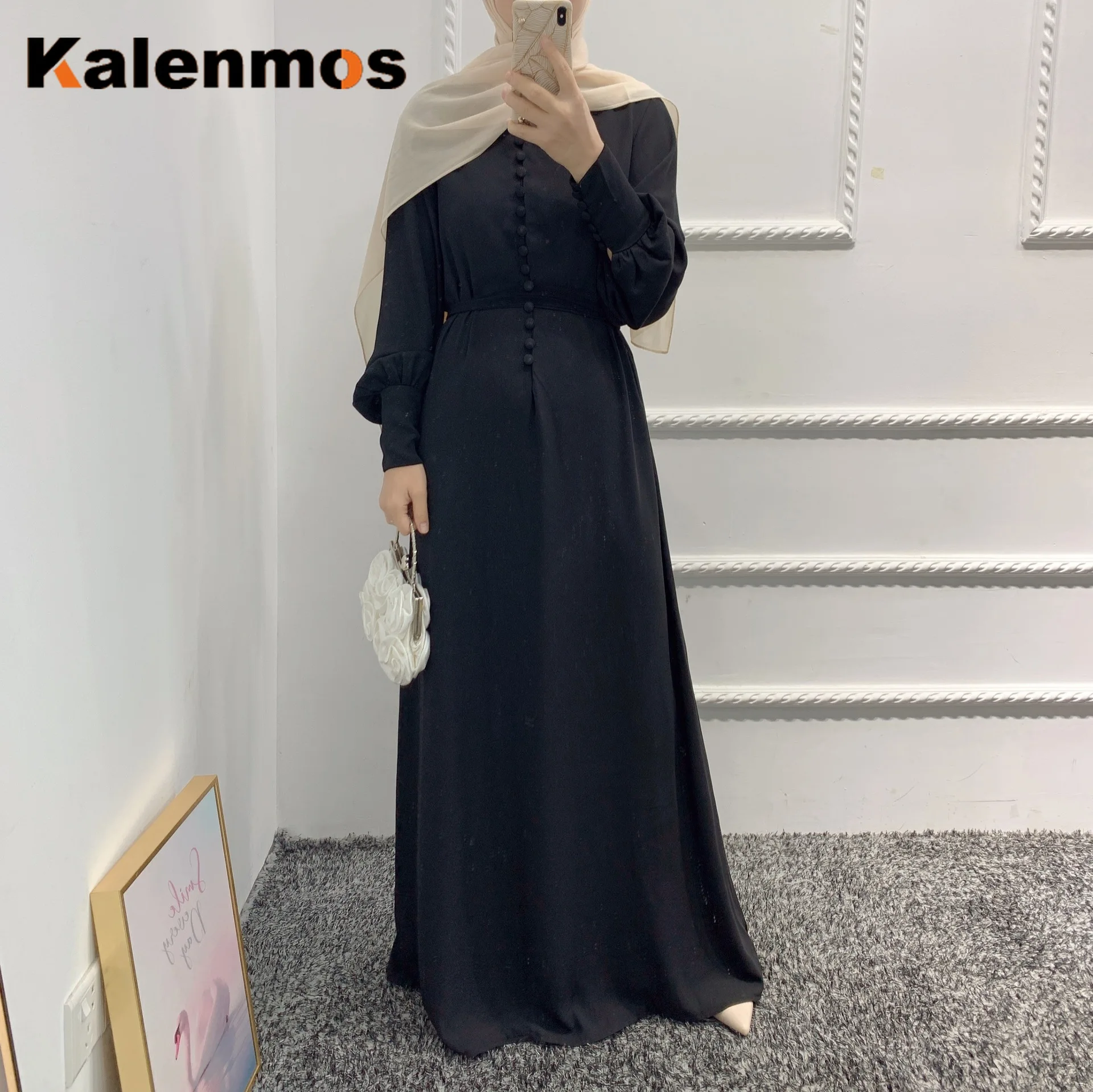 

Women Eid Mubarak Dress Turkey Kimono Flower Diamond Muslim Hijab Dresses Islam Abayas Robe Ete Dubai Kaftan Mujer Party