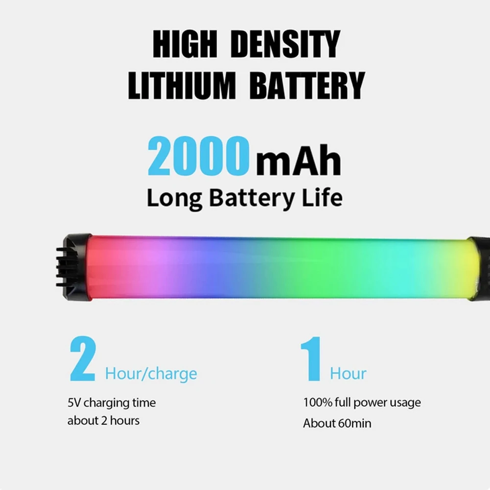 Mini Handheld LED RGB Light Stick Magnet Photographic Lighting 2700-7500K Photography Fill light Lamp For Video Vlog YouTube