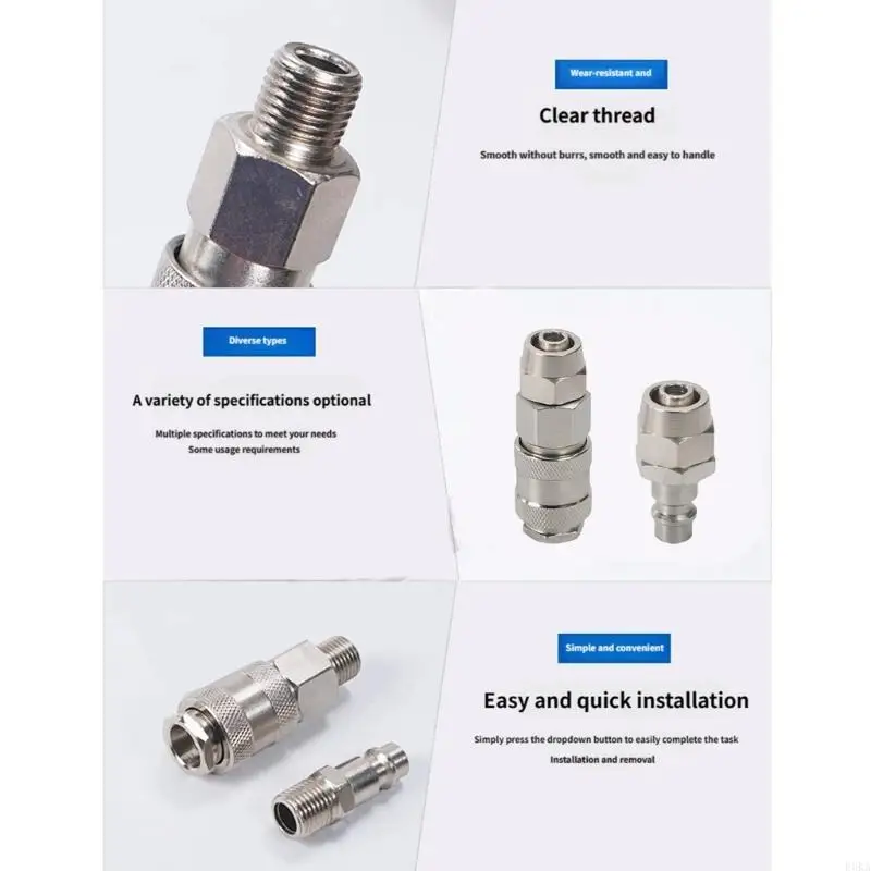 

Pneumatic Fitting Air Hose Connector Quick Connector Release Fitting Compressor Accessories For Air Compressor