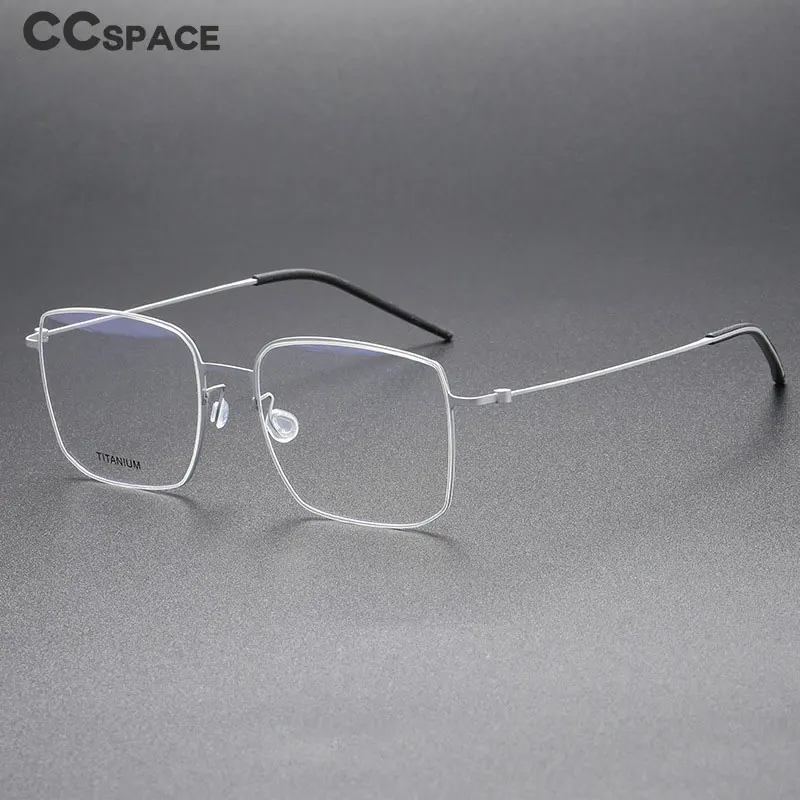 

56139 Ultra Light Pure Titanium Glasses Frame Without Screws Rectangle Myopia Screwless Optical Prescription Eyeglasses Frame