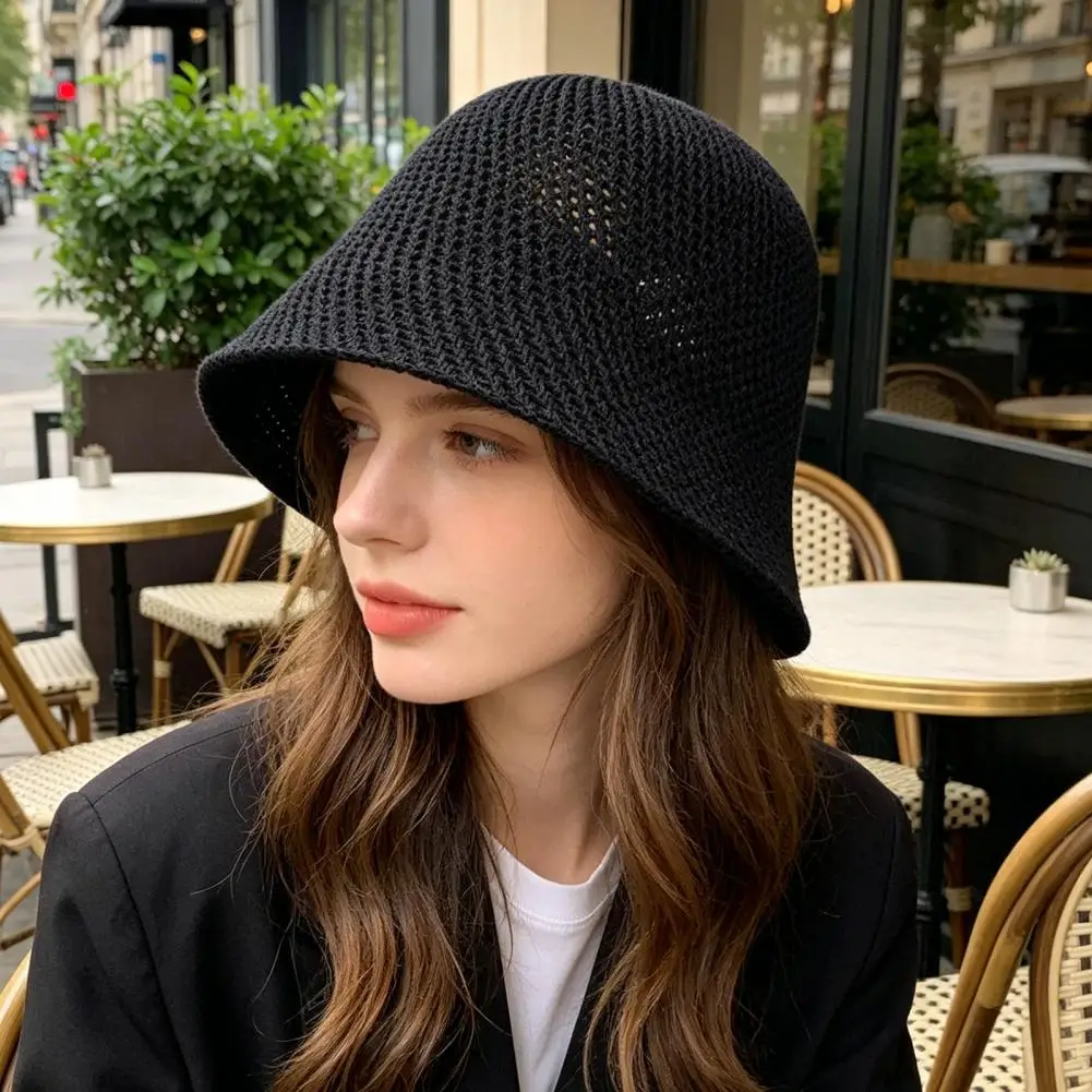 Lightweight Summer Hat Foldable Sun Hat Summer Basin Foldable Sun Protection Hat Portable Open Weave Bucket Lightweight Travel