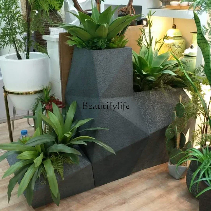 مزهرية ls 04FRP ممتدة من الأرض إلى السقف، زخرفة ترتيب الزهور الإبداعية الحديثة الاسكندنافية