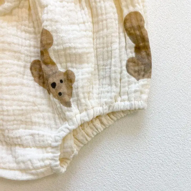 

C5AA Bear Print Baby Outfit набор костюма с коротки