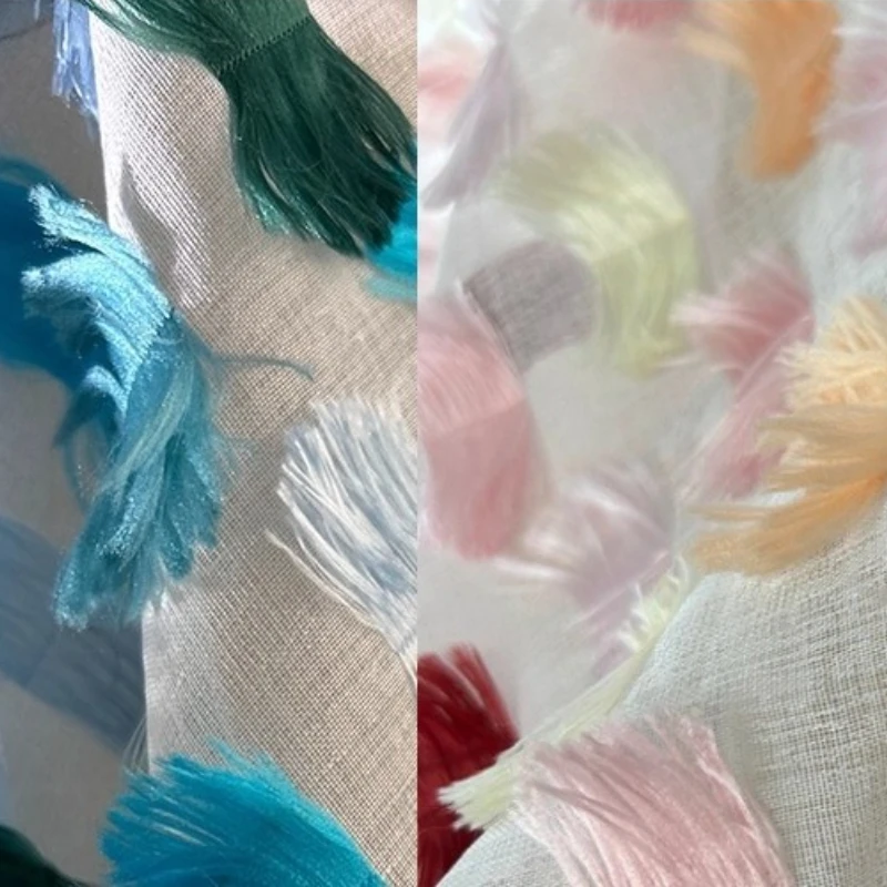 

Новый жаккардовый бант с кисточками из хлопка и льна, креативная ткань, модельер для одежды, шитье своими руками по метрам, оптовая продажа