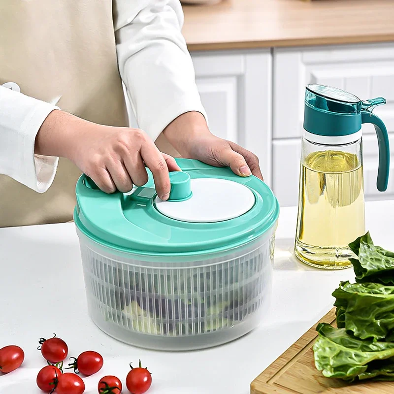 Vegetables Dryer Salad Spinner Fruits Basket Vegetables Washer Dryer Fruit Drainer Lettuce Spinner Colander Kitchen Gadgets