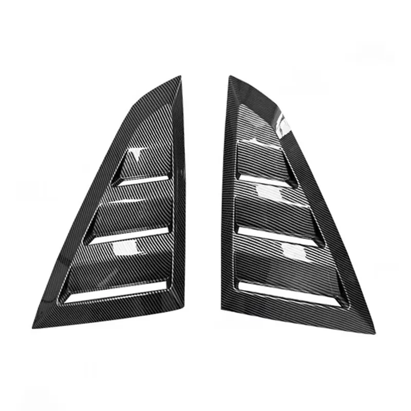 Suitable for 2024 Ford Mustang Modification and Upgrade Carbon Fiber Louver Triangular Window with Attached Side air Vents