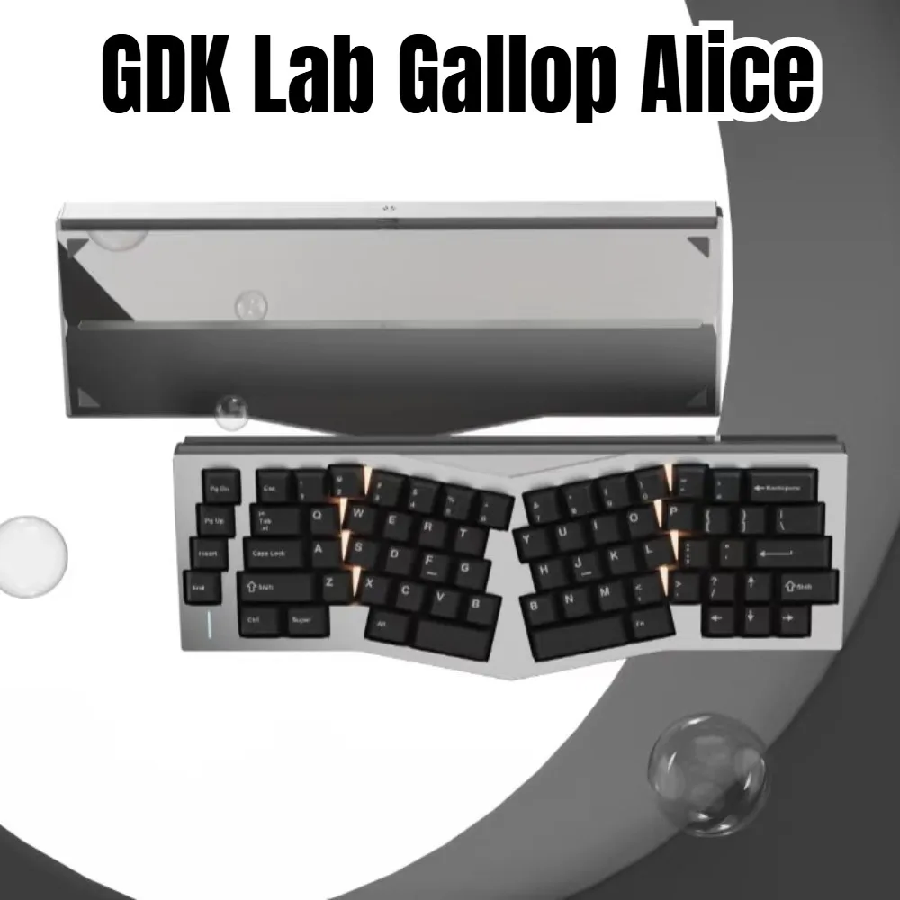 

GDK Lab Gallop Alice Механическая клавиатура Комплект Беспроводная трехрежимная прокладка Горячая замена RGB Пользовательская алюминиевая офисная игровая клавиатура в подарок