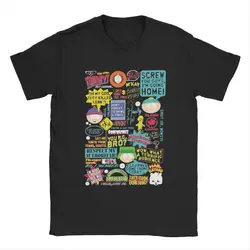 Men's T-Shirt Souths Parks Quotes Vintage Cotton Tees Short Sleeve Cute Cartoon Funny Harajuku T Shirt Crewneck Clothes Summer