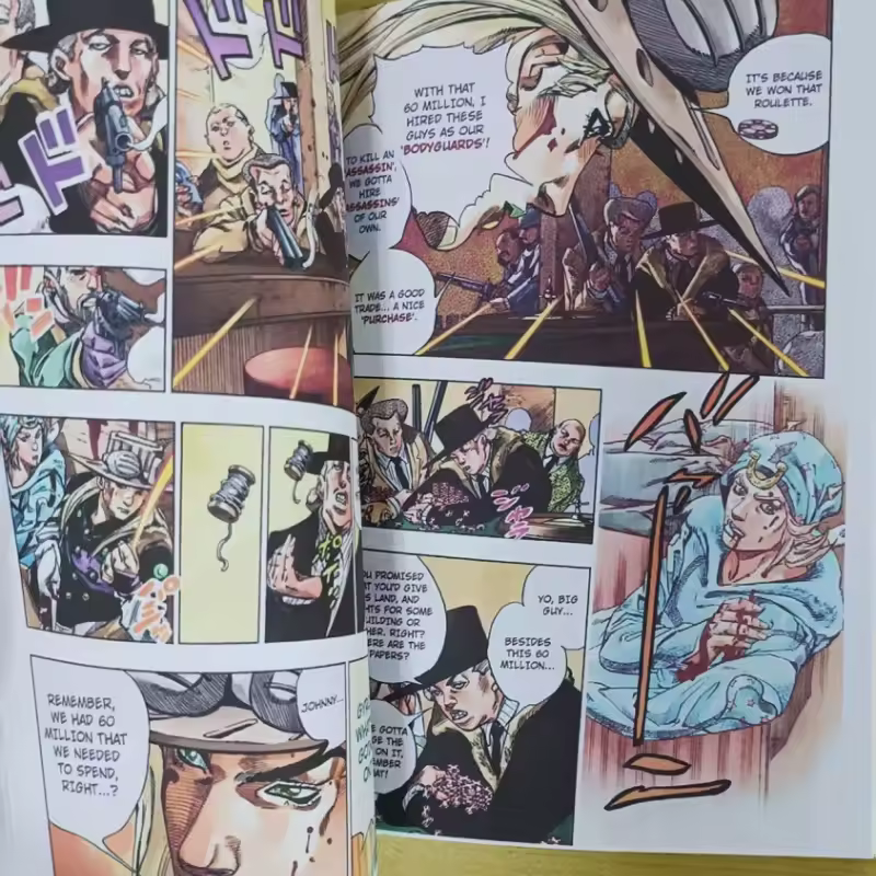 12 Books Steel Ball Run Manga Book JOJO's Bizarre Adventure Part7 Vol.1-12 Japanese Youth Comic Books English Manga Books - Image 4
