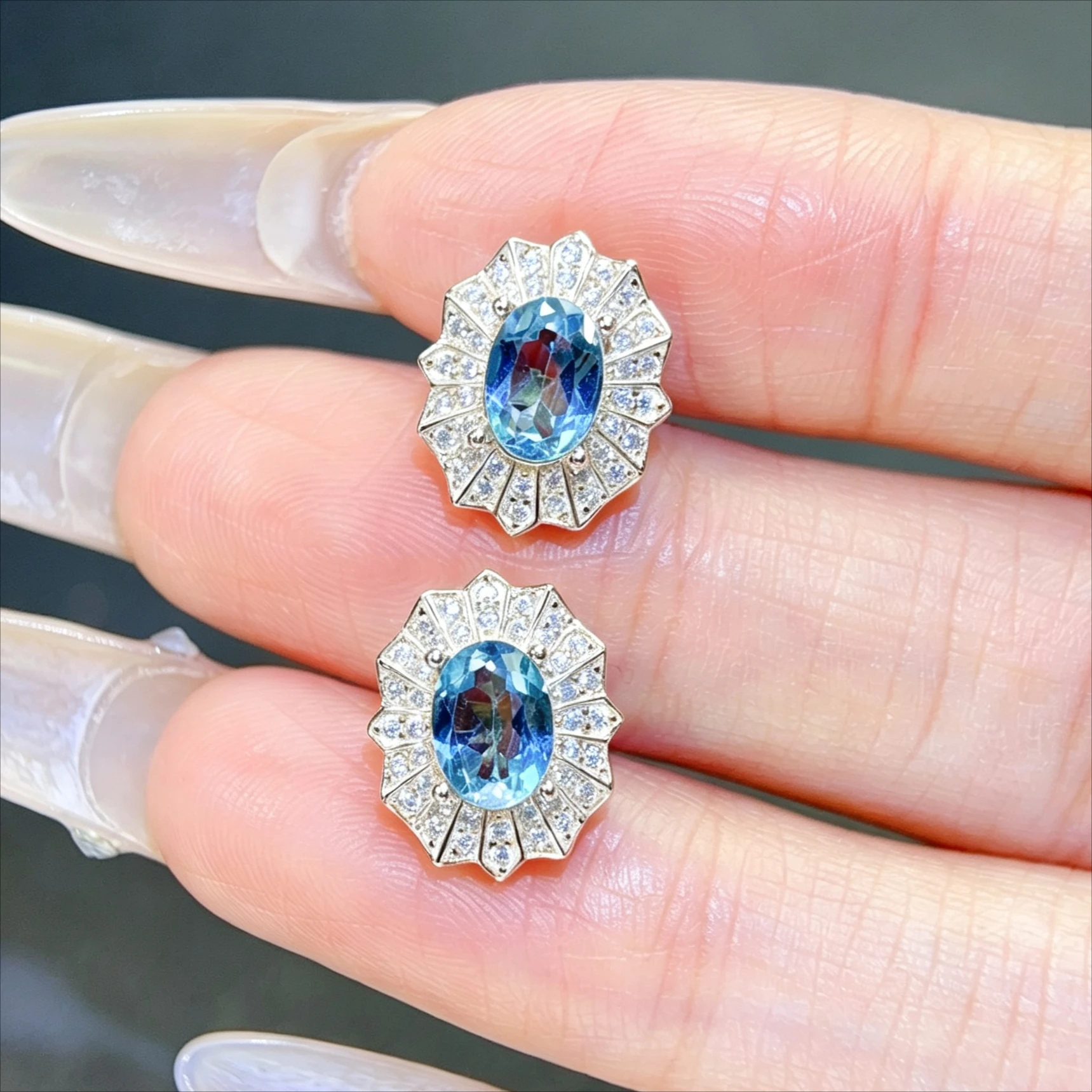 High Quality Natural Topaz Earrings with Certificate Real 925 Sterling Silver Earrings Gold Plated Topaz Jewelry Gift for Wife