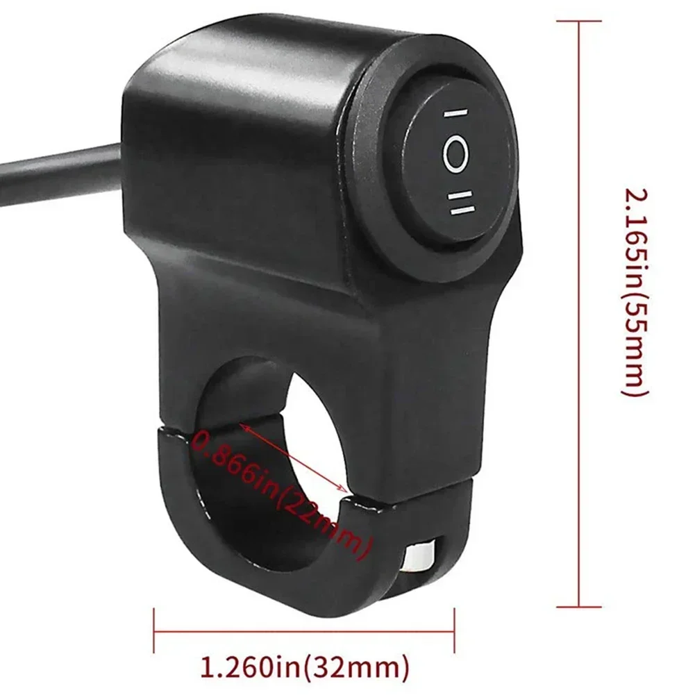 12V-60V Ebike Headlight Button Switch Bicycle Front Light 3 Gears For Handlebar 22cm Electric Bicycle Accessories