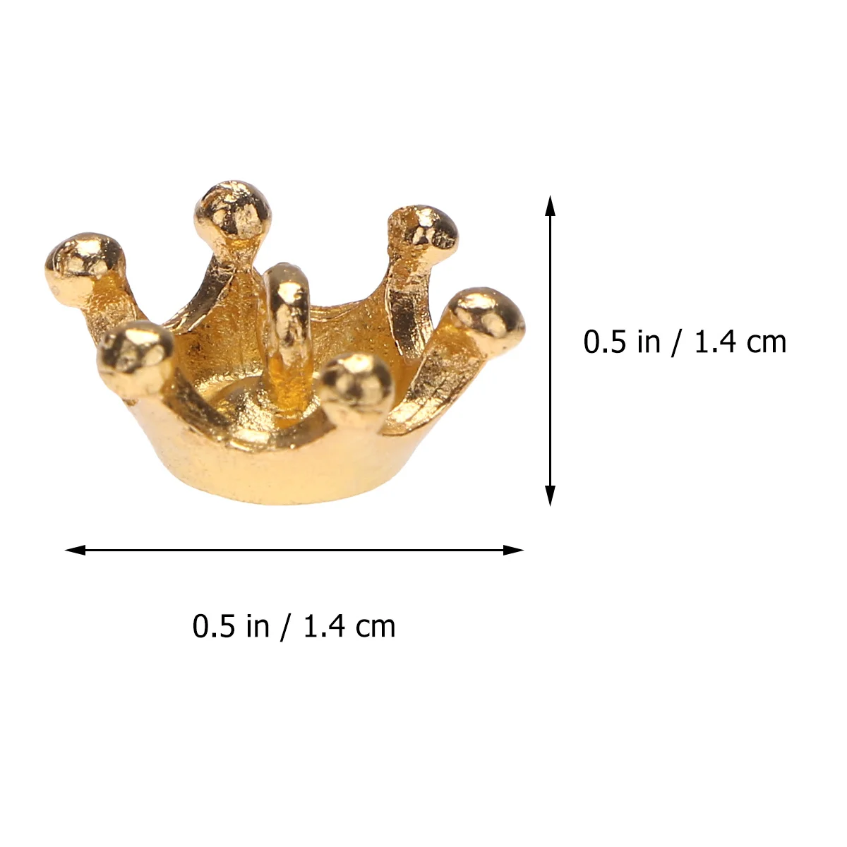 

100pcs Crown Bead Cap Accessories Alloy Diy Jewelry Making Craft Pendants Charms Decor Golden Lightweight Durable For Handmade