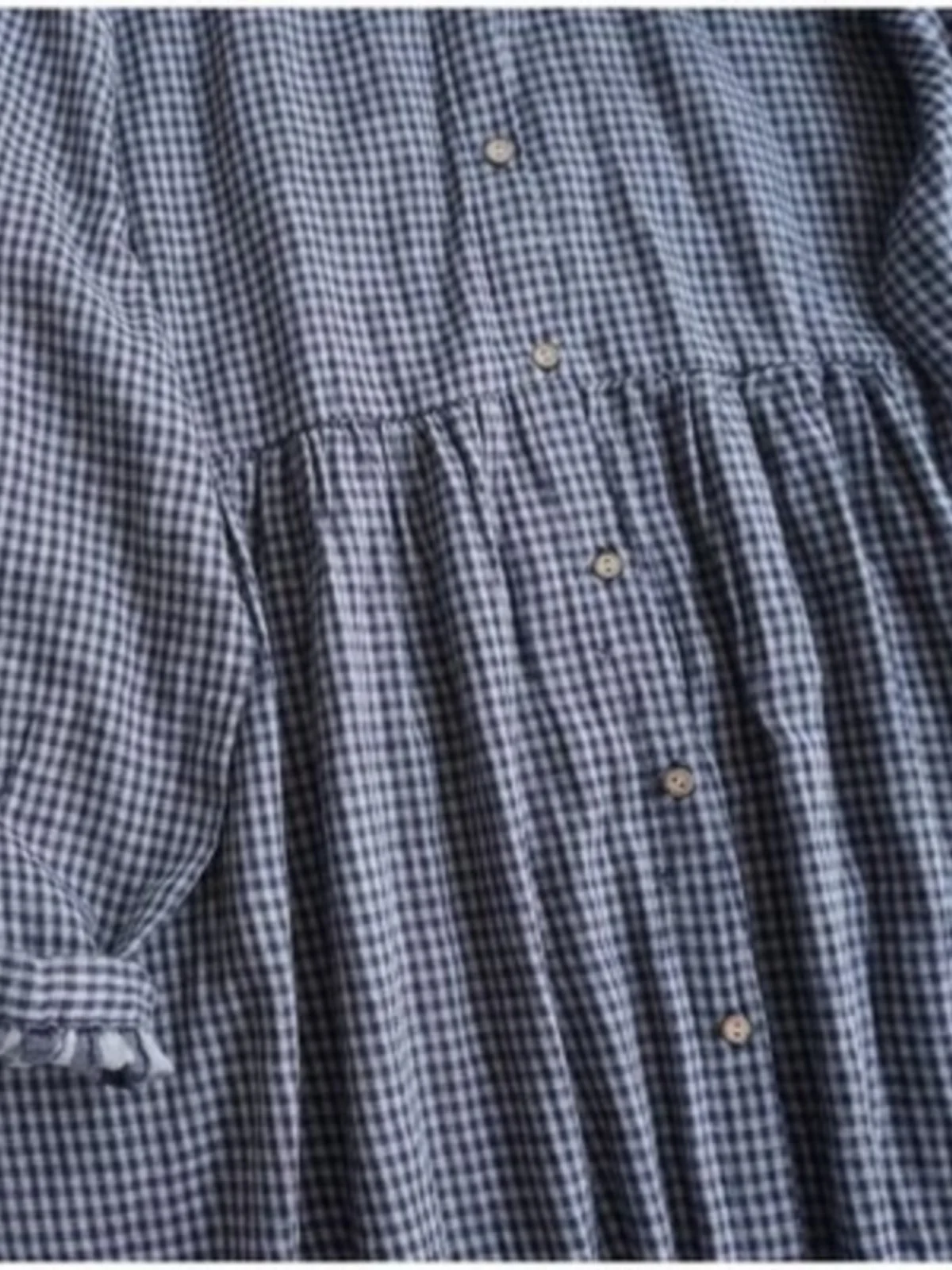 Japonês sle longo sve algodão gaze a linha dr feminino primavera outono solto emagrecimento dupla camada gola saia longa