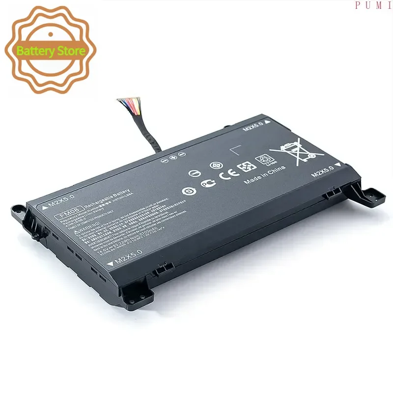 FM08 12 Pin Connector Laptop Battery Replacement for H-P Omen 17-AN014NG TPN-Q195 Series Notebook 922976-855 Laptop Batt