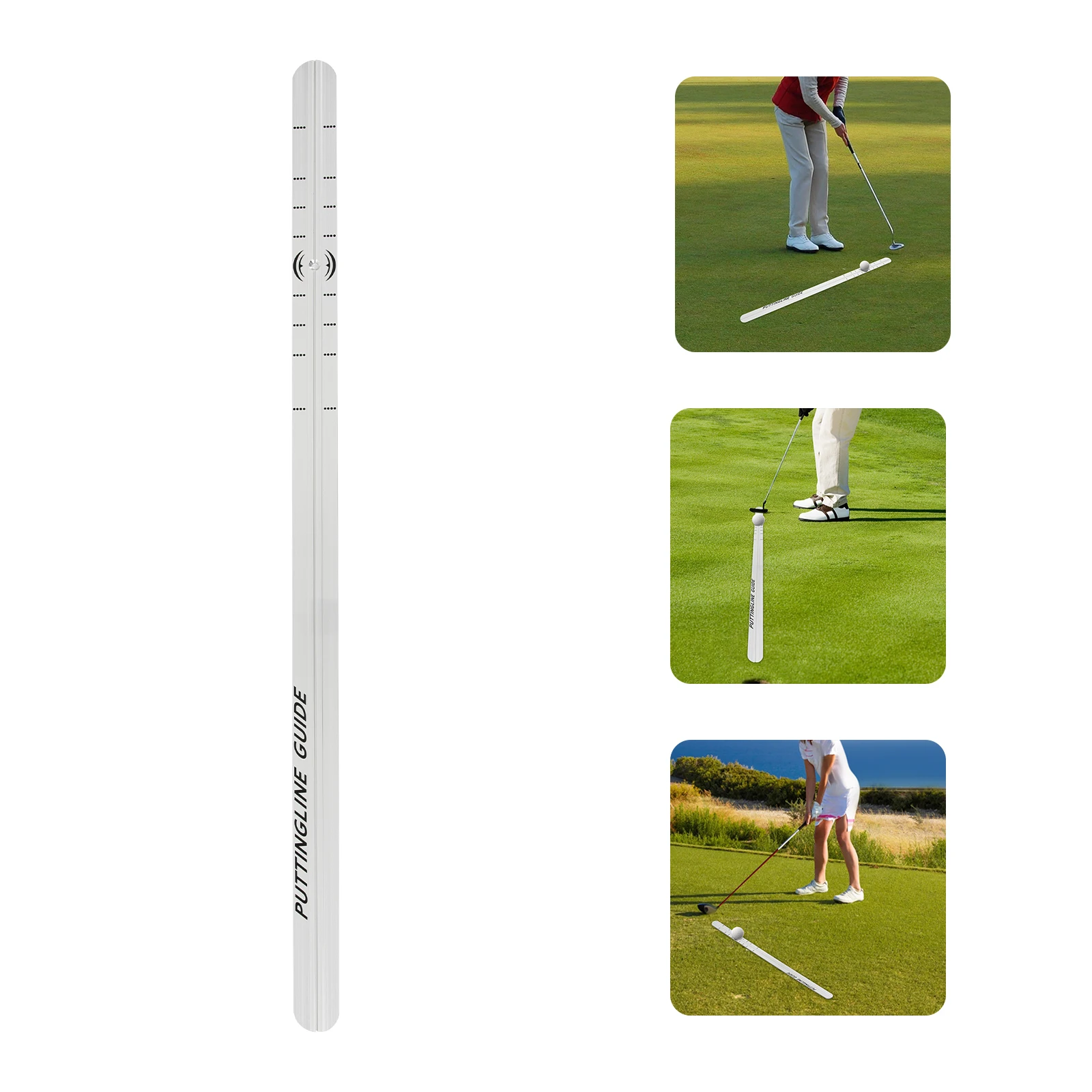 90.5 x 4cm Golf Putting Alignment Rail Premium Aluminum Alloy Golf Training Aids for Indoors Outdoors Office and Home