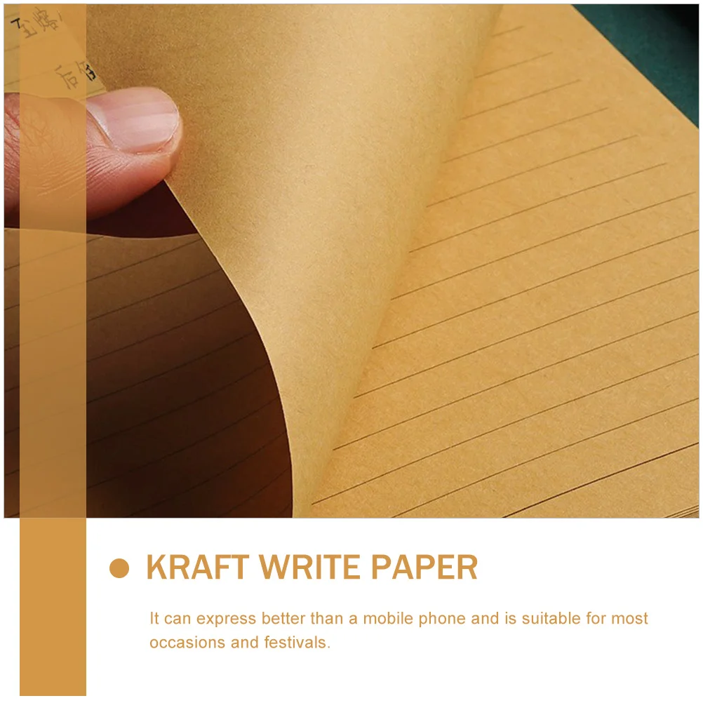 100 Blatt Kraftpapier im A5-Format, für Studenten, Nachrichtenpapier, Schreibwaren, Vintage, praktisches Schreiben, Schrottpost, Malerei