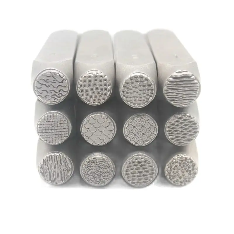 Metal Design Stamps Jewelry Punch Stamping Tool for Vintage Ring Bracelet Making Silver DIY Hanmade Craft Carving