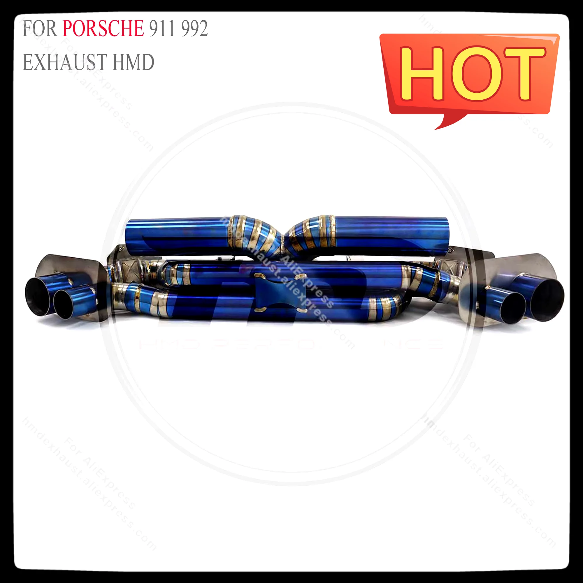 

HMD Titanium Exhaust System Performance Catback for Porsche 911 992 Muffler With Valves