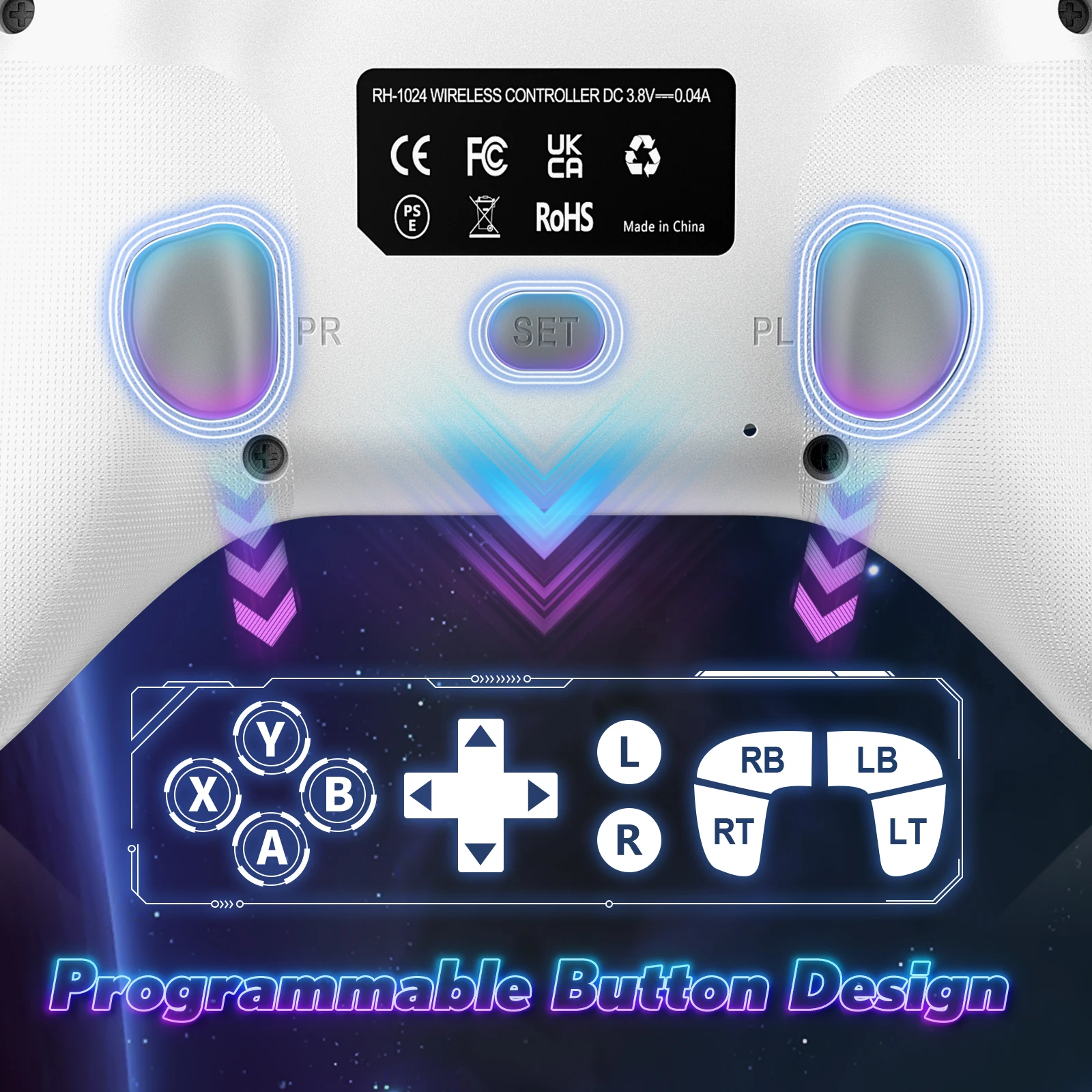 Kontroler do Xbox One/S/X/Series S/X PC, konsola do gier, joystick, bezprzewodowy gamepad 2.4G, 6-osiowy, podwójna wibracja, joystick z efektem Halla — zdjęcie produktu 5