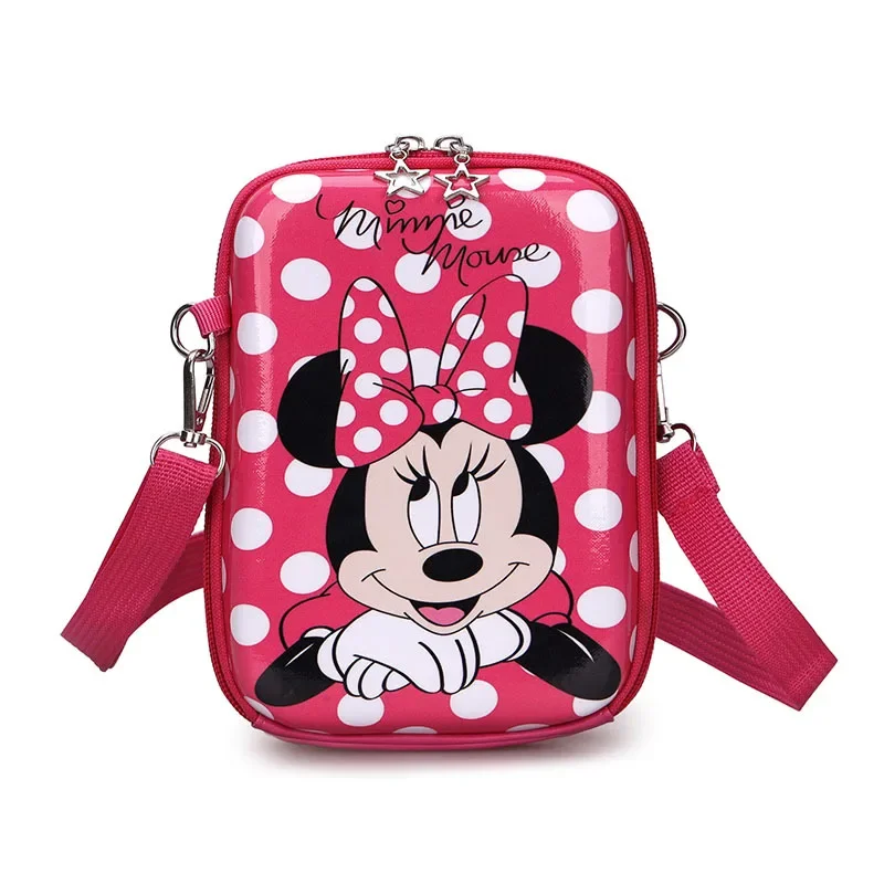 Disney Mickey Minnie Mouse Crossbody Bag Phone Purse Children Crossbody Bags Cartoon Anime Messenger Handbag Hard Wallet Gift