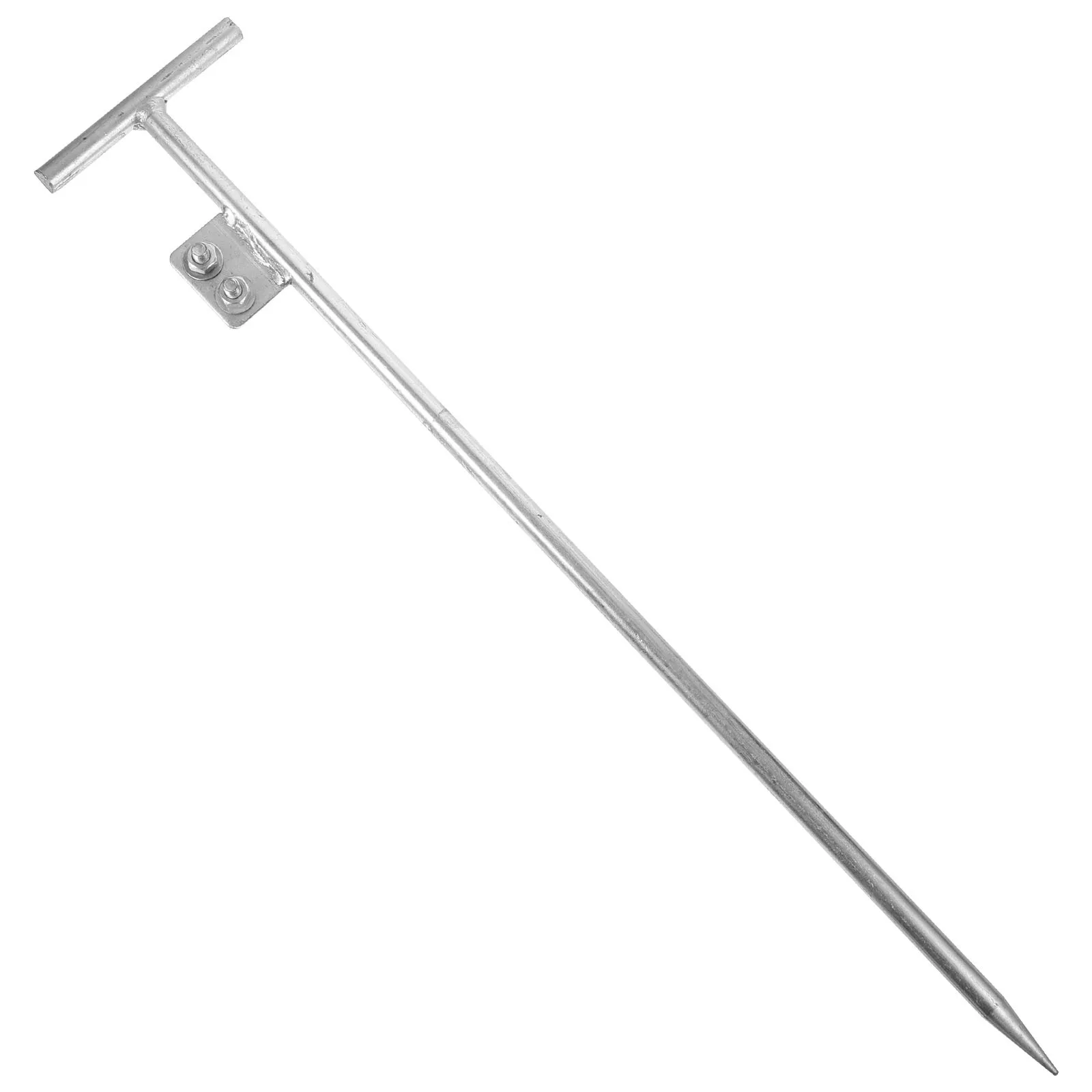 Outdoor Ground Rod Metal Grounding Stake Conical Bottom Design Ground Post Pin for Electric Fence Antenna and Grounding Wire