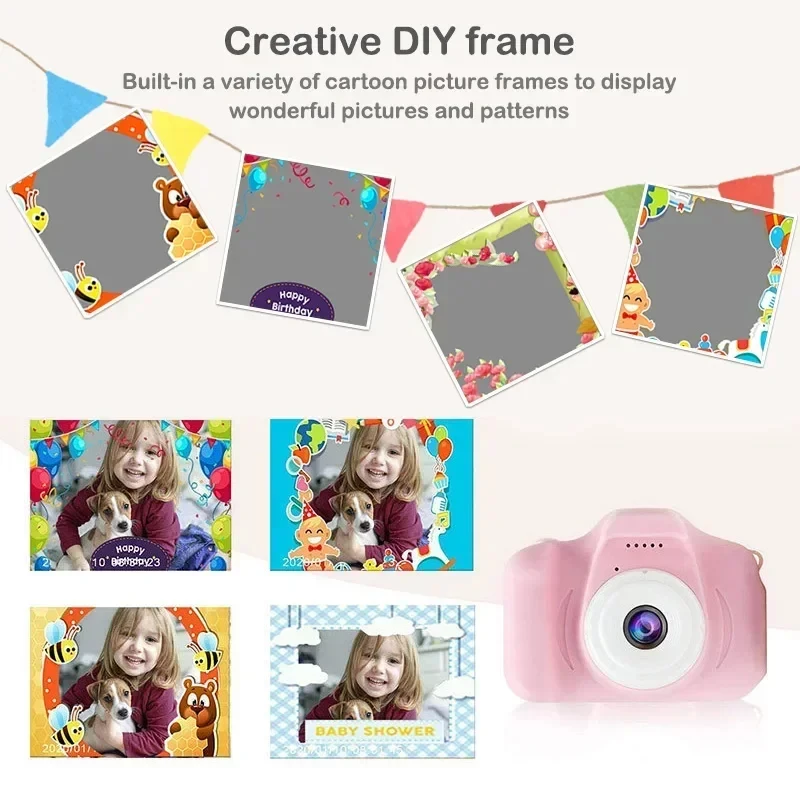 XIAOMI Kids Digital Camera 1080p Hd Screen Outdoor Toy Birthday Gift Cartoon Mini Camera Photography Video Convenience Girl Boy