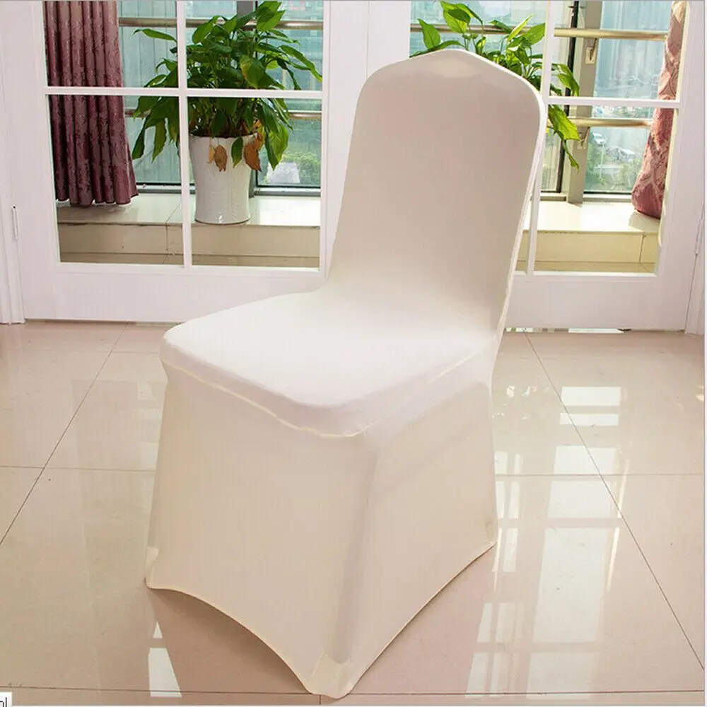 4 Colors Chair Covers Removable Spandex Stretch Seat Cover for Banquet Wedding Dinner Restaurant Chair Cover